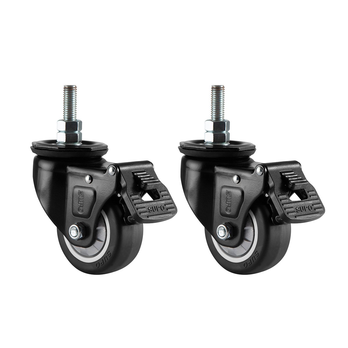 Lockable Casters for Video Wall Cart